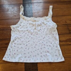 SO White Floral Camisole
